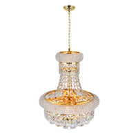 Empire Chandeliers Gold 6 Light Crystal