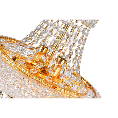 Empire Chandeliers Gold 6 Light Crystal