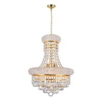 Empire Chandeliers Gold 6 Light Crystal
