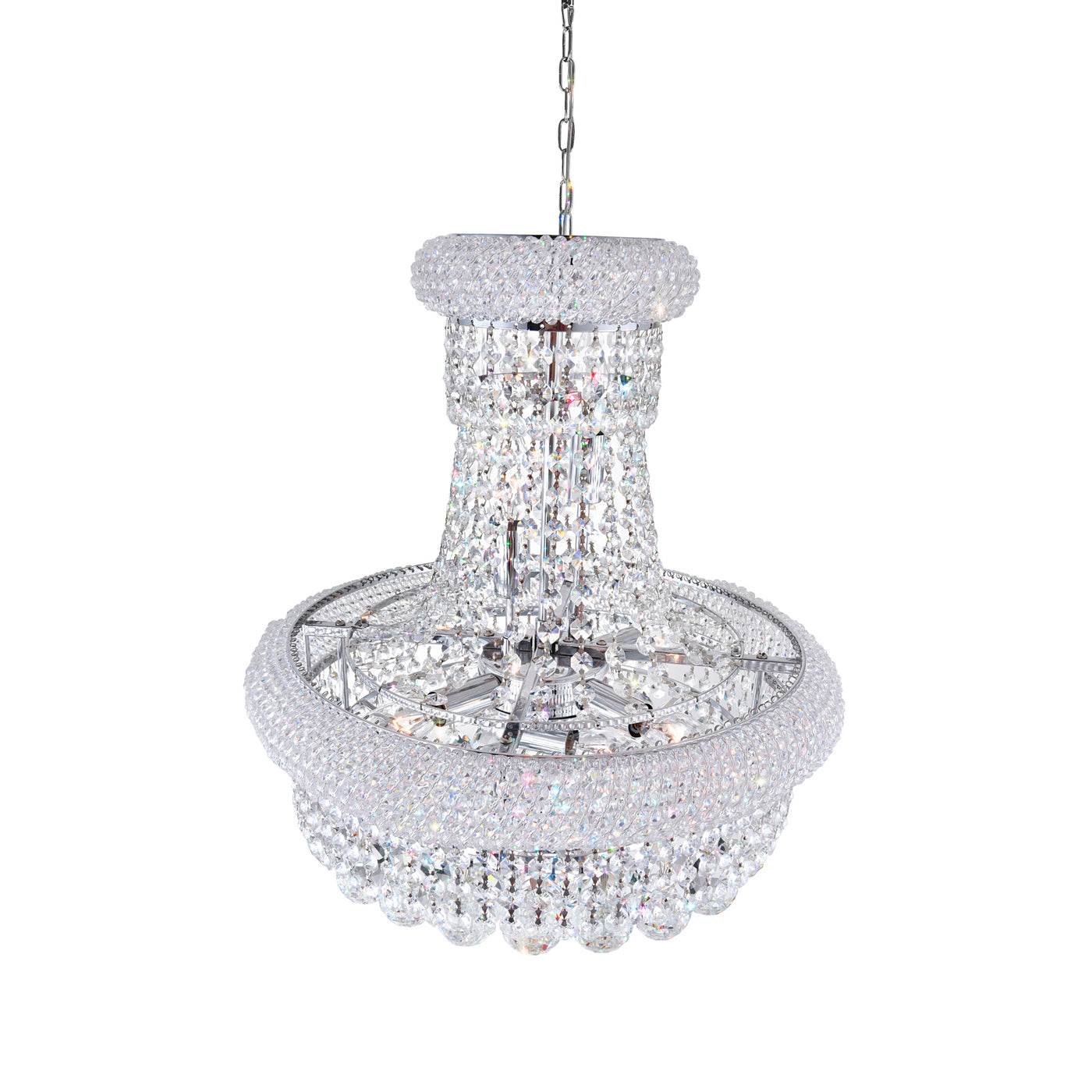 Empire Chandeliers 8 Light Chrome Crystal