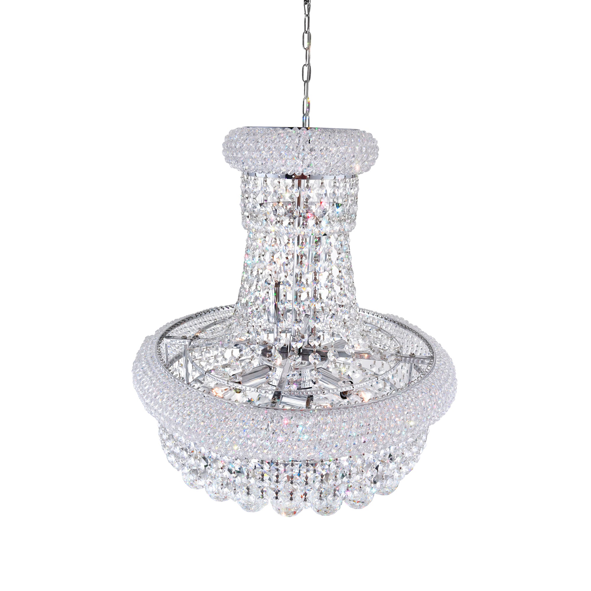 Empire Chandeliers 8 Light Chrome Crystal