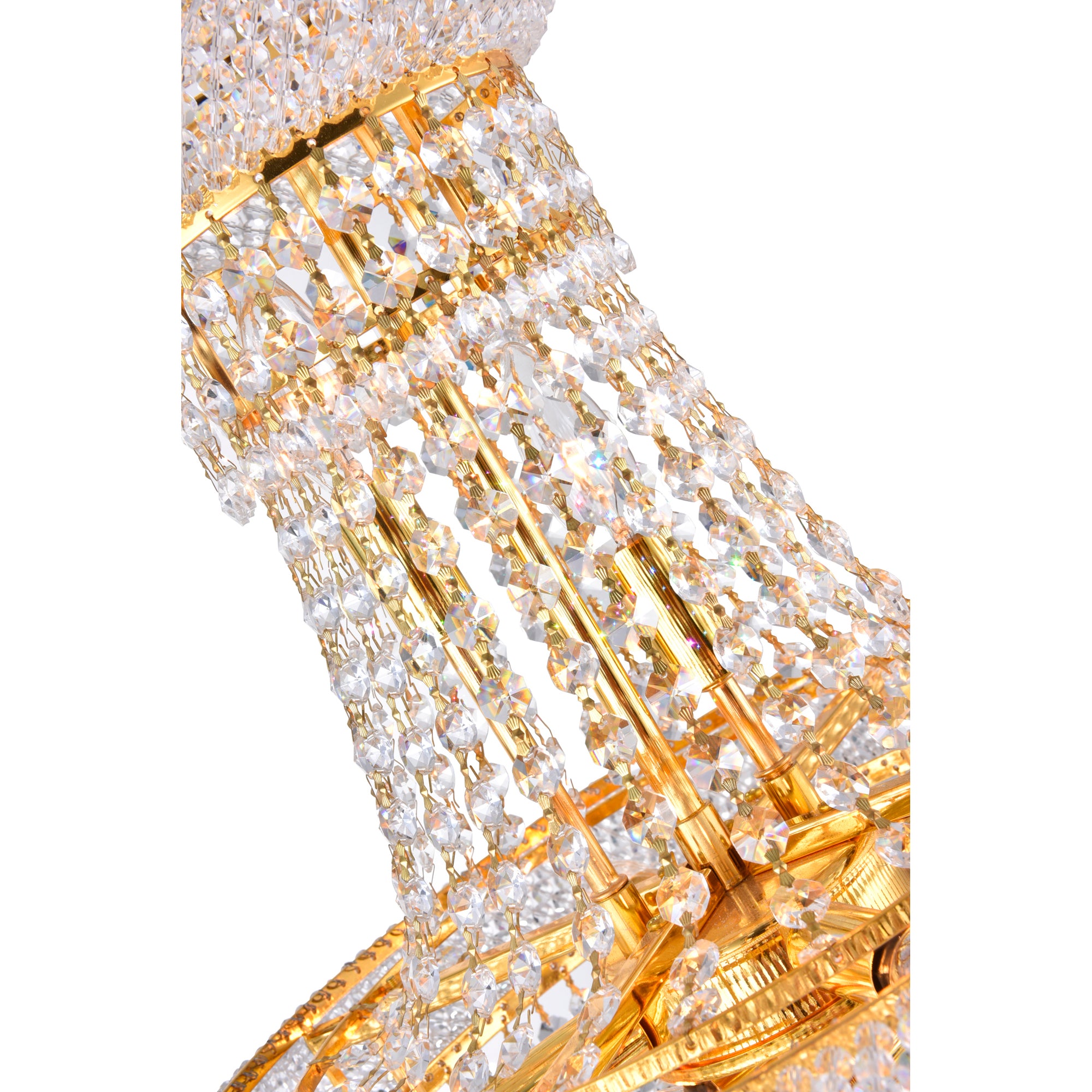 Empire Chandeliers 8 Light Gold Crystal