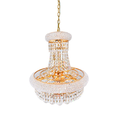 Empire Chandeliers 8 Light Gold Crystal