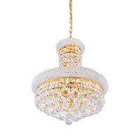 Empire Chandeliers 8 Light Gold Crystal