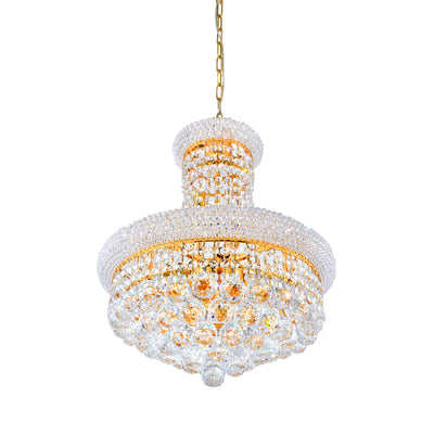 Empire Chandeliers 8 Light Gold Crystal
