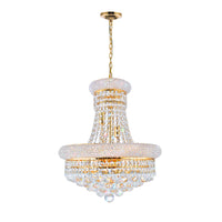Empire Chandeliers 8 Light Gold Crystal