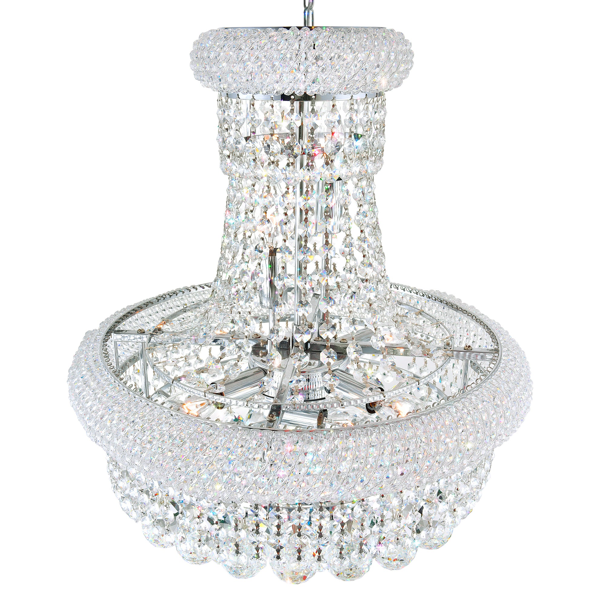 Empire Chandeliers 14 Light Chrome Crystals