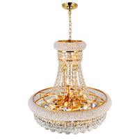 Empire Chandeliers 14 Light Gold Crystal