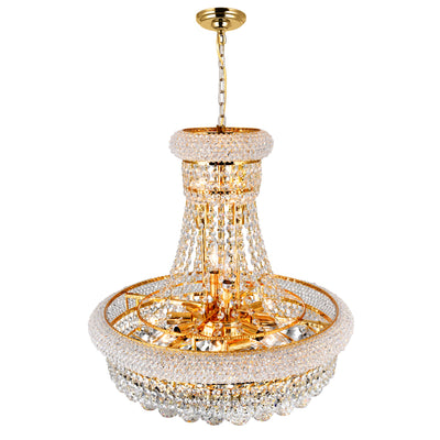 Empire Chandeliers 14 Light Gold Crystal