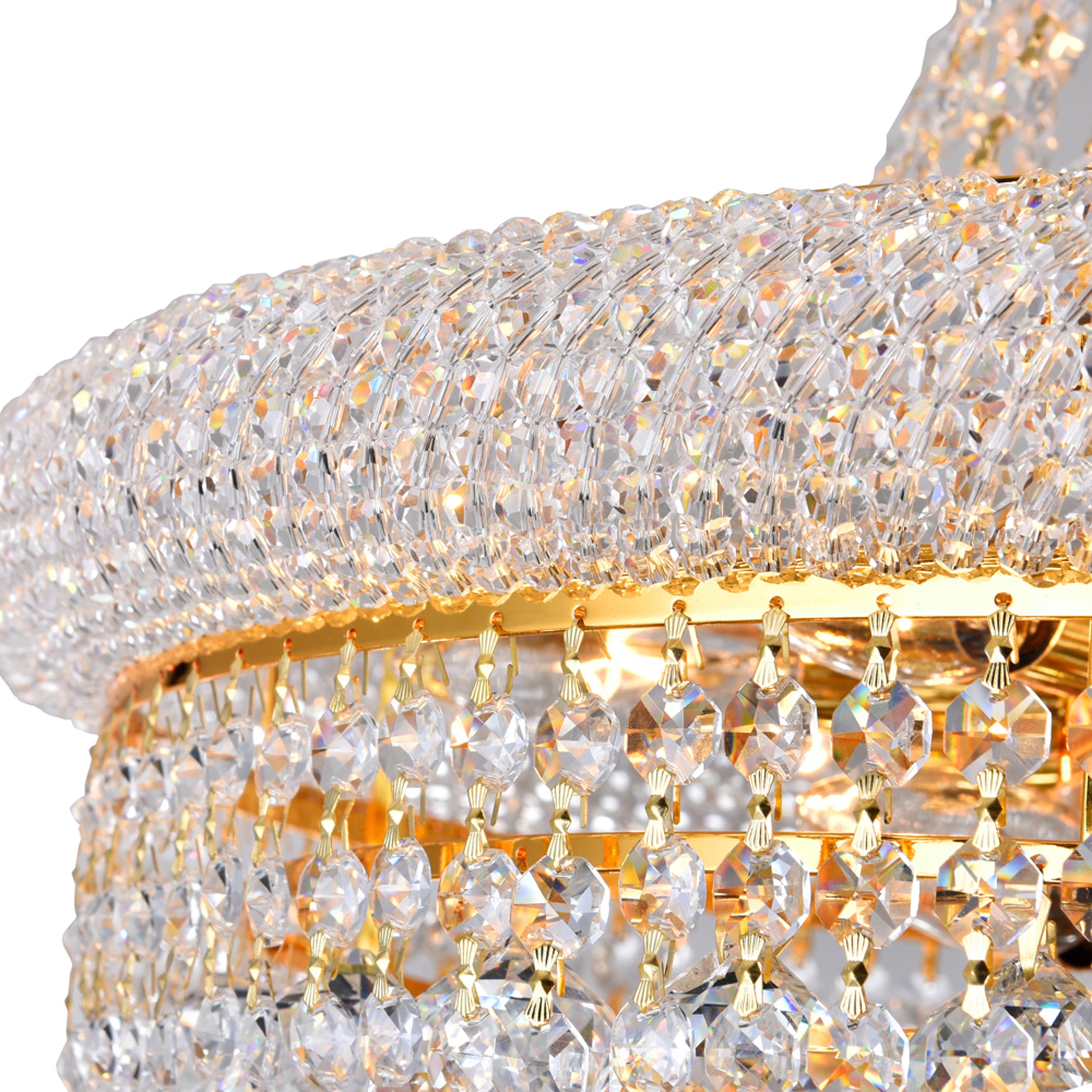 Empire Chandeliers 14 Light Gold Crystal