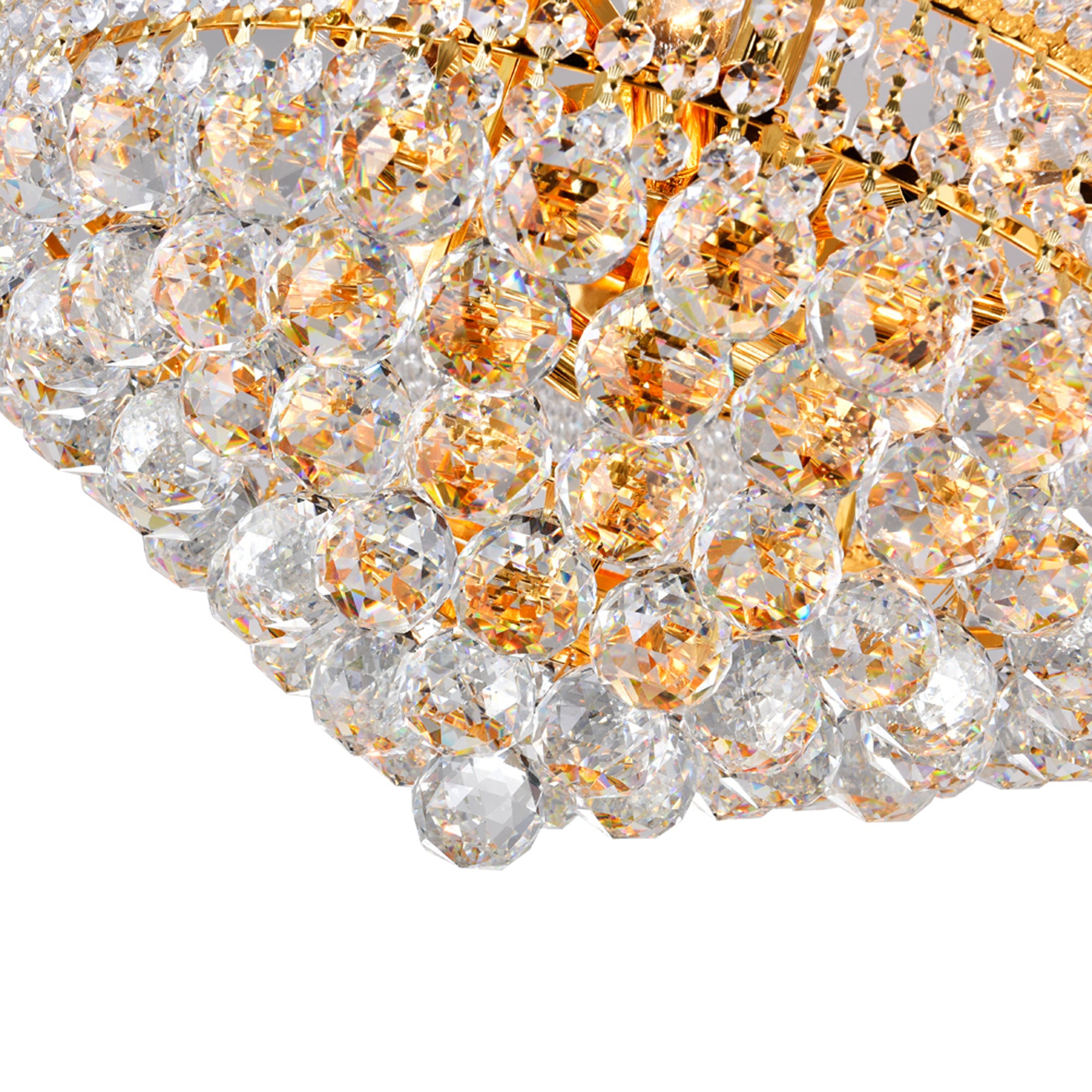 Empire Chandeliers 14 Light Gold Crystal