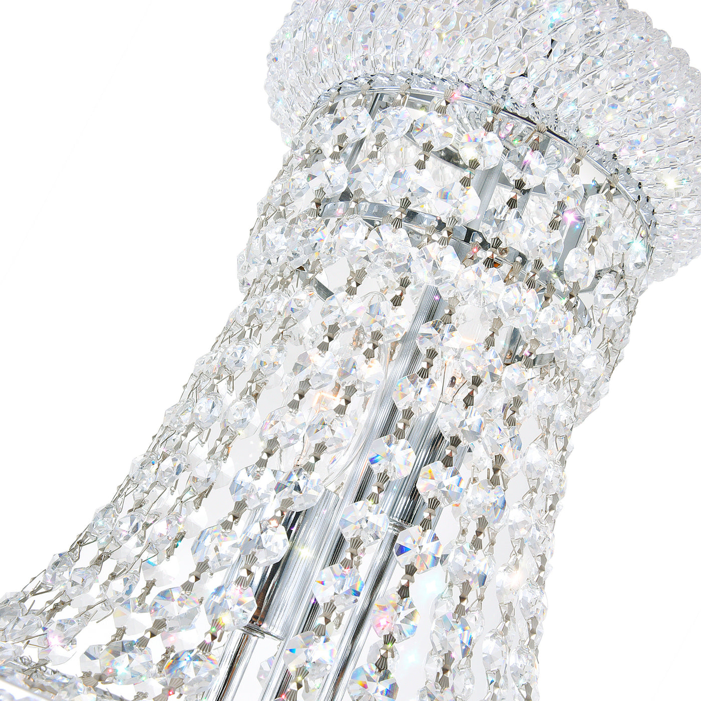 Empire Chandeliers 17 Light Chrome Crystal