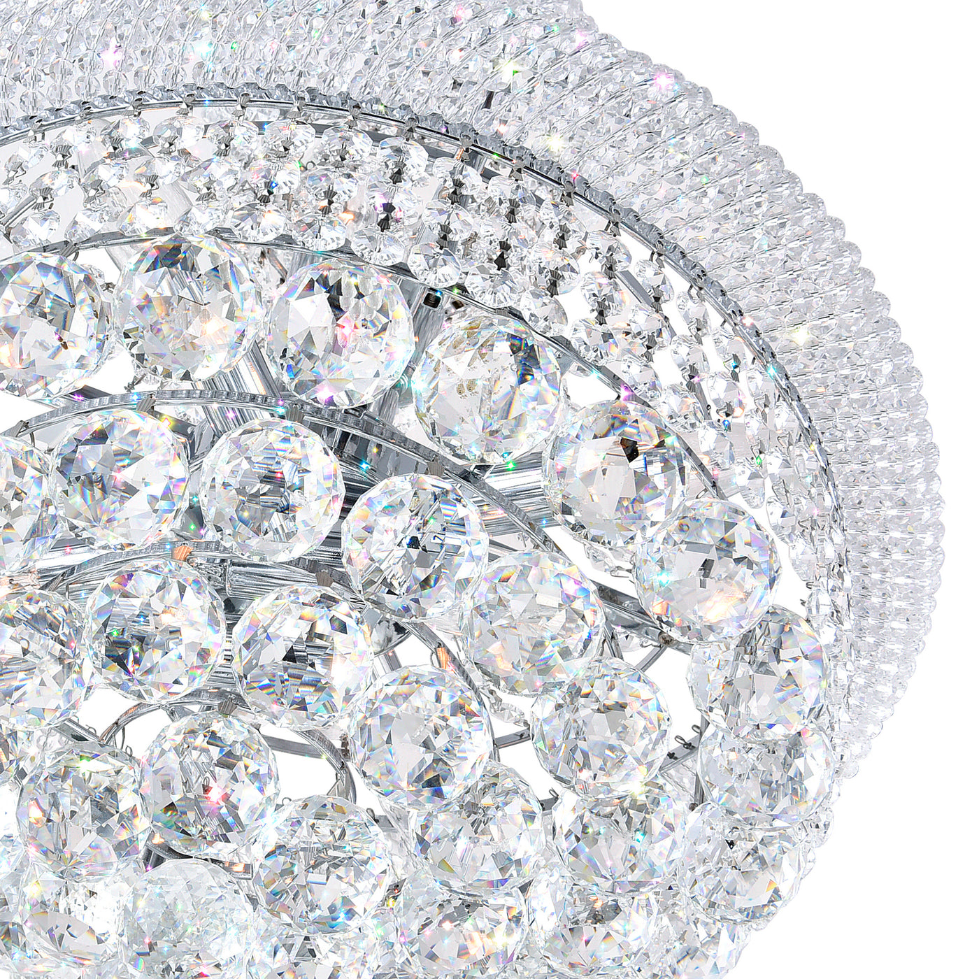Empire Chandeliers 17 Light Chrome Crystal