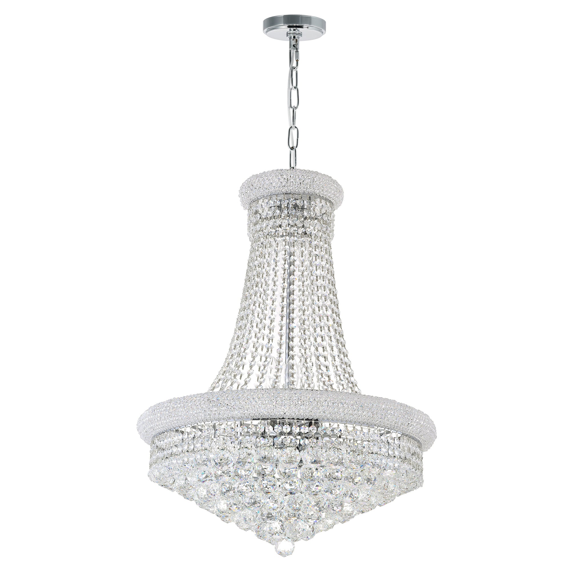 Empire Chandeliers 17 Light Chrome Crystal