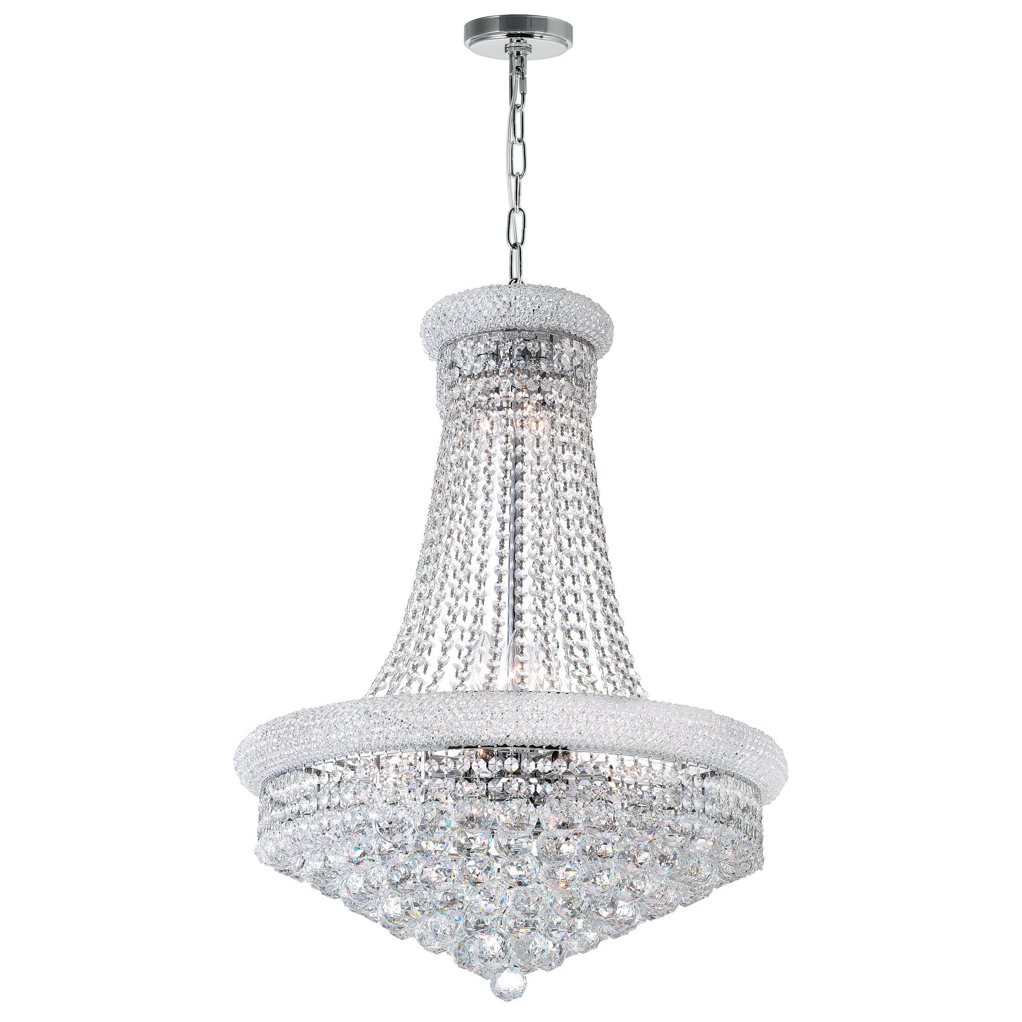 Empire Chandeliers 17 Light Chrome Crystal