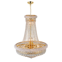 Empire Chandeliers 17 Light Gold Crystal