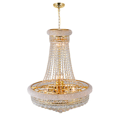 Empire Chandeliers 17 Light Gold Crystal