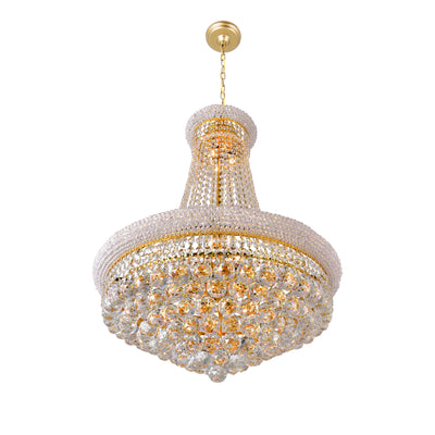 Empire Chandeliers 17 Light Gold Crystal