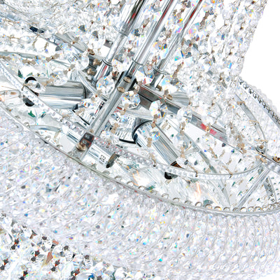 Empire Chandeliers 18 Light Chrome Crystal