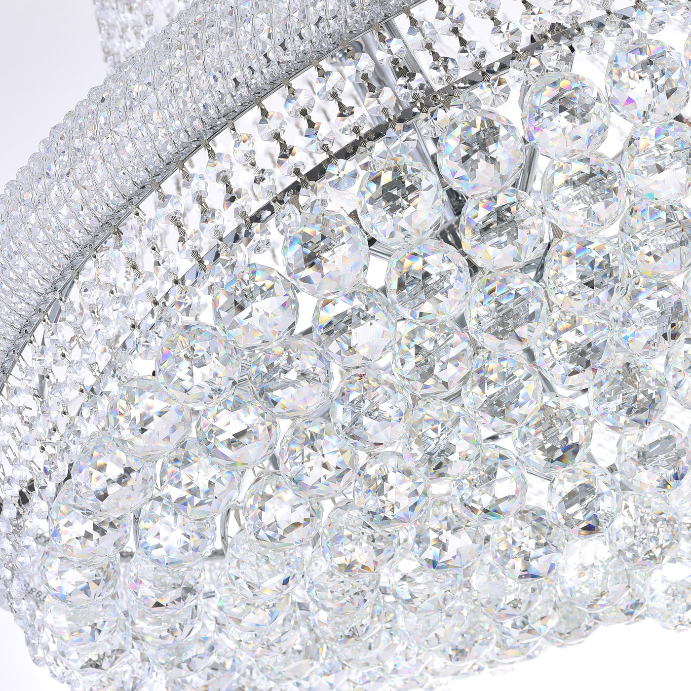 Empire Chandeliers 18 Light Chrome Crystal
