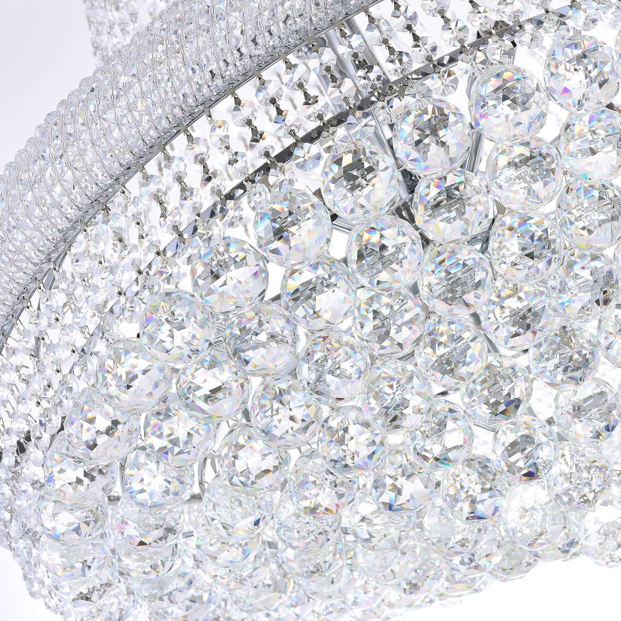 Empire Chandeliers 18 Light Chrome Crystal