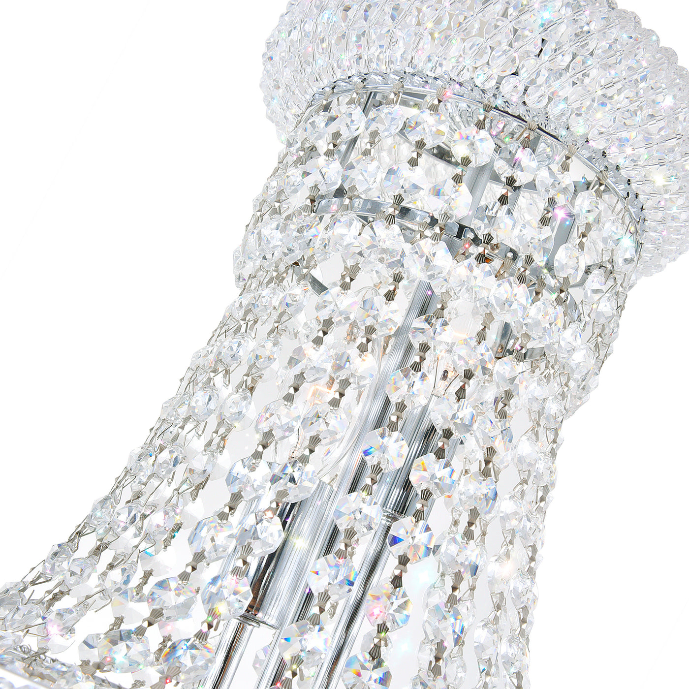 Empire Chandeliers 18 Light Chrome Crystal