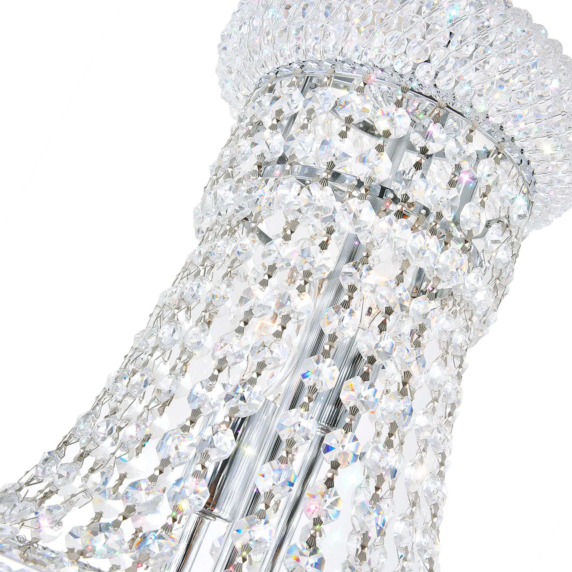 Empire Chandeliers 18 Light Chrome Crystal