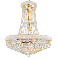 Empire Chandeliers 18 Lights Gold Crystal