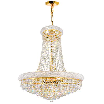 Empire Chandeliers 18 Lights Gold Crystal