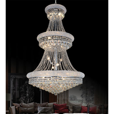 Empire Chandeliers 32 Light Chrome Crystal