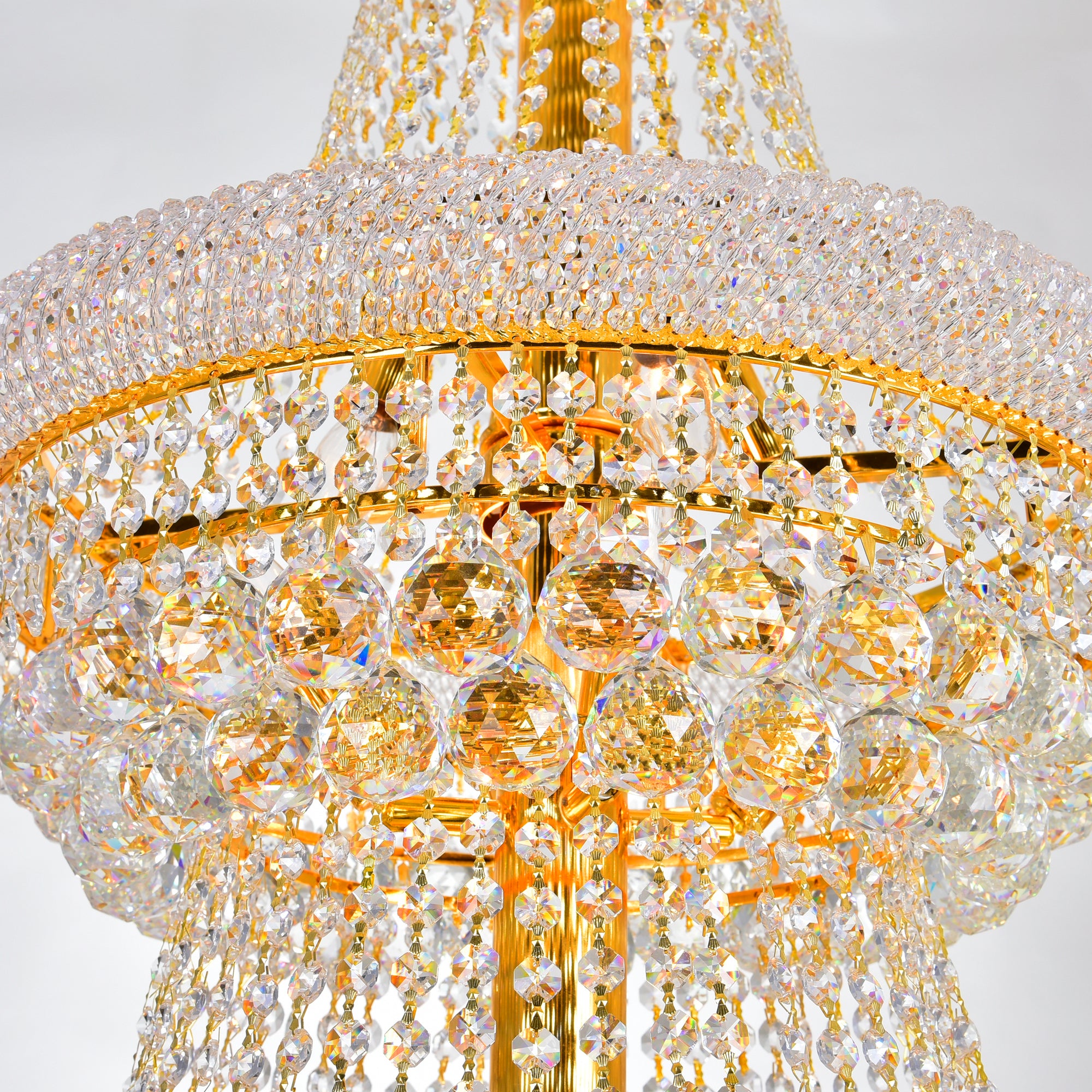 Empire Chandeliers 32 Light Gold Finish