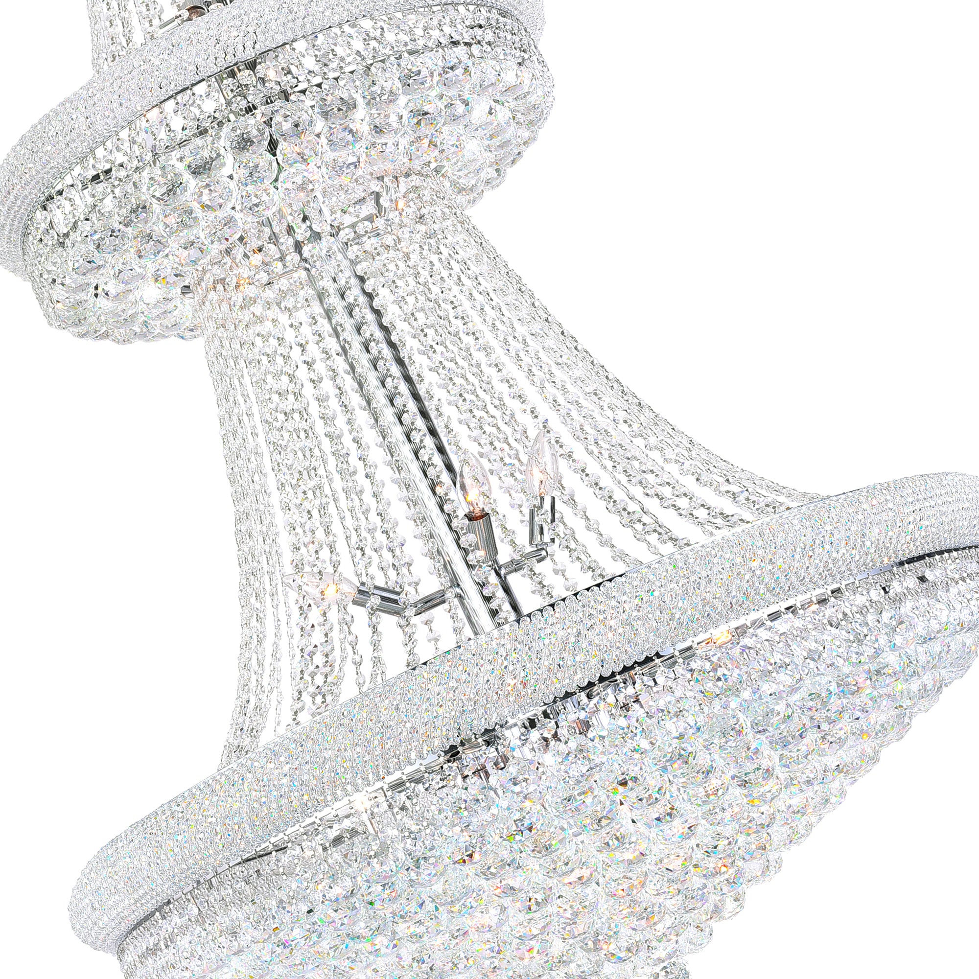 Empire Chandeliers 34 Light Chrome Crystal