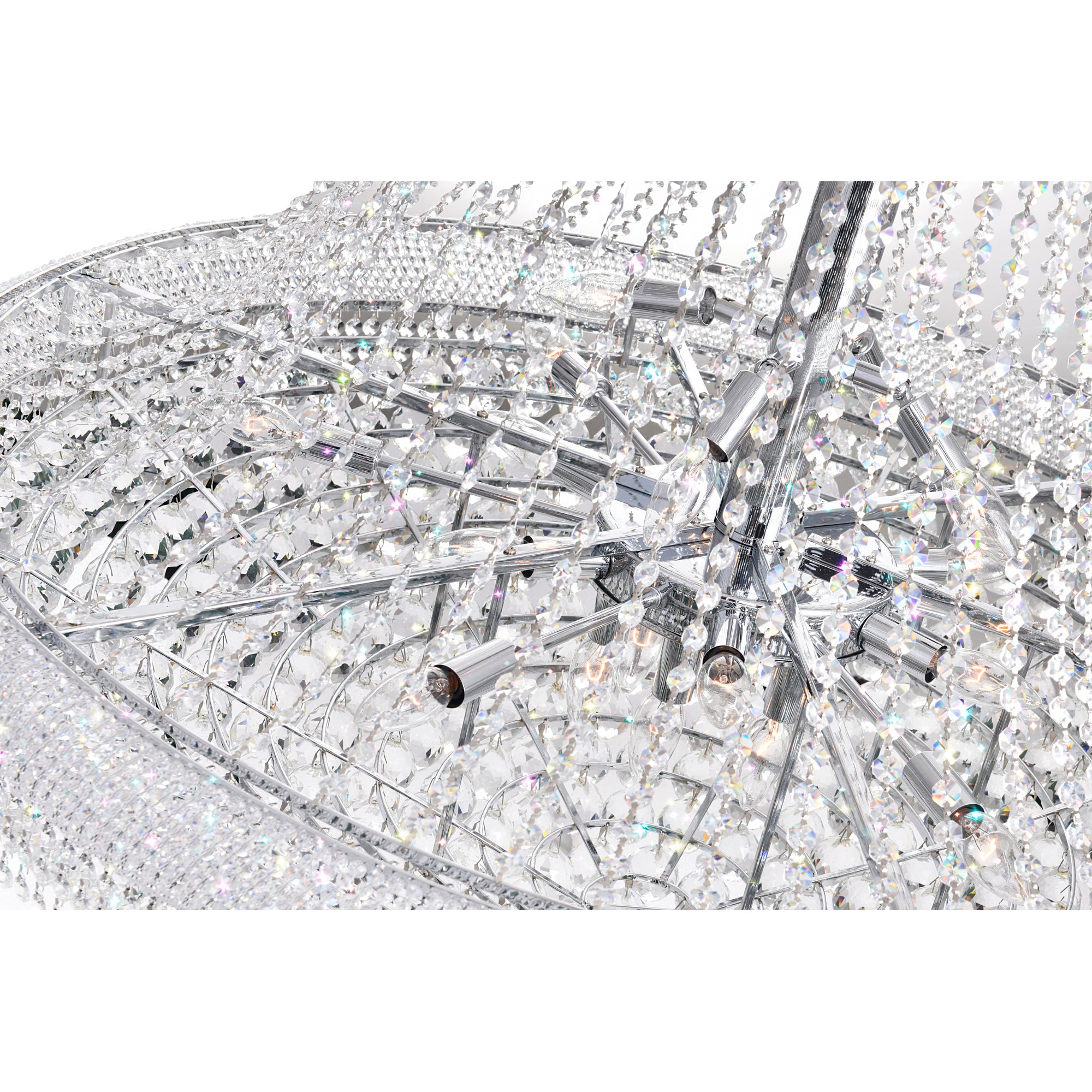 Empire Chandeliers 38 Light Chrome Crystals