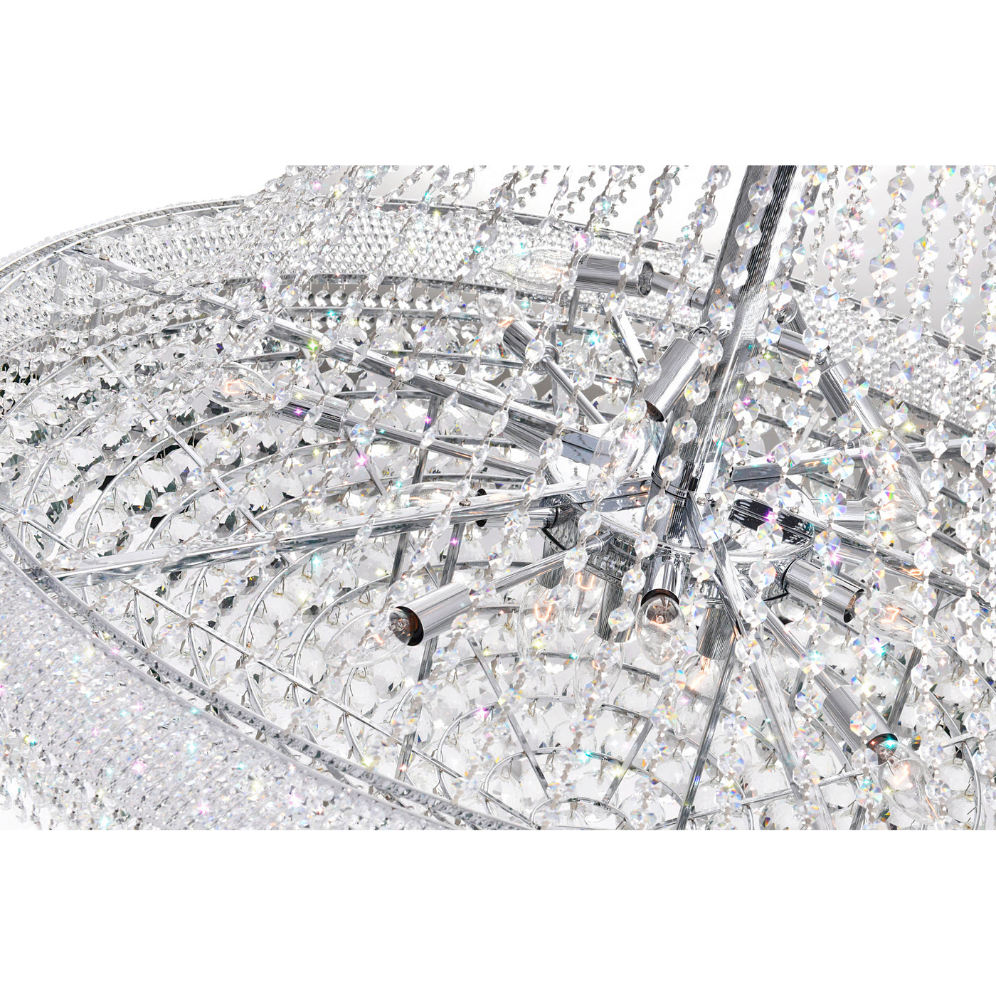 Empire Chandeliers 38 Light Chrome Crystals