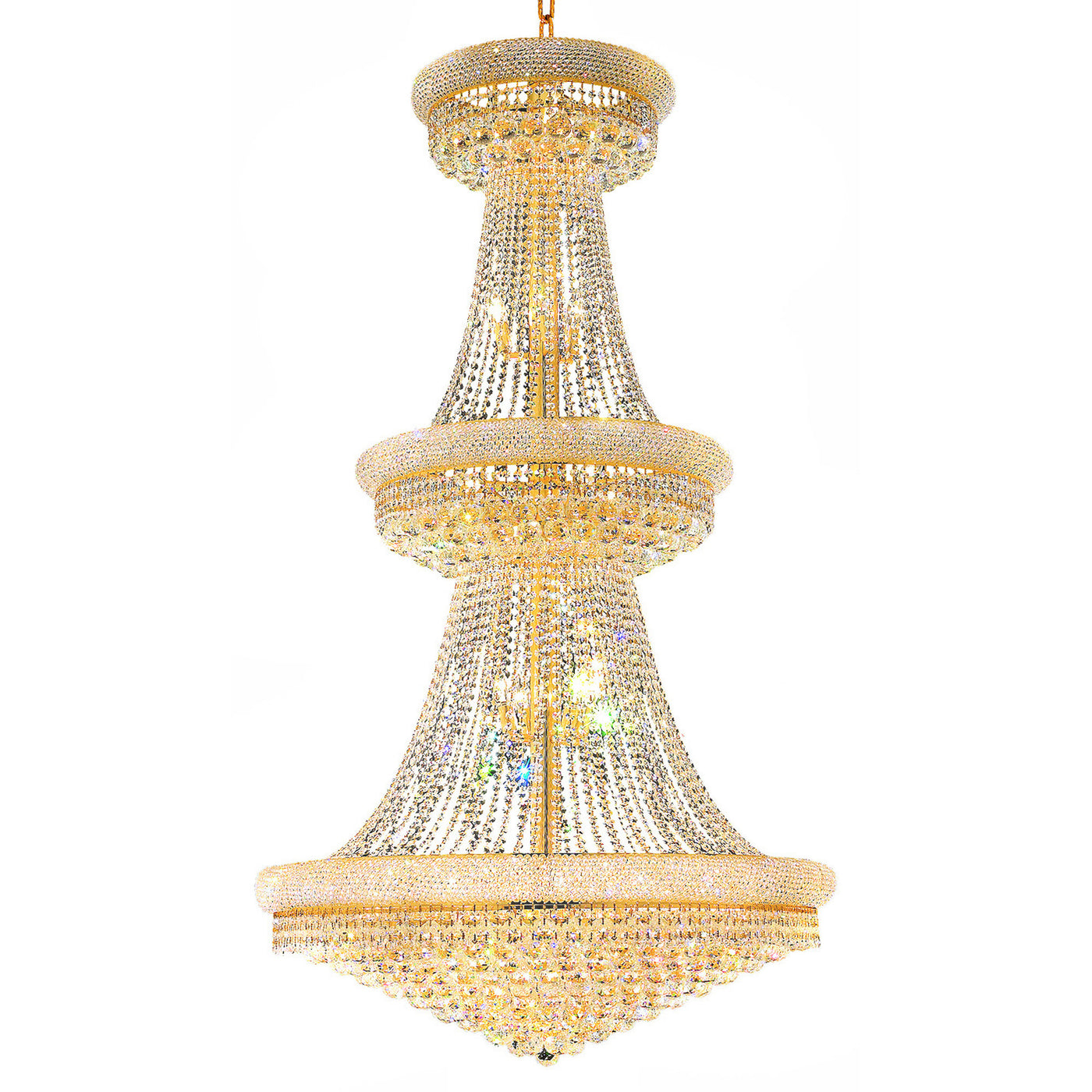 Empire Chandeliers 38 Light Gold Finish