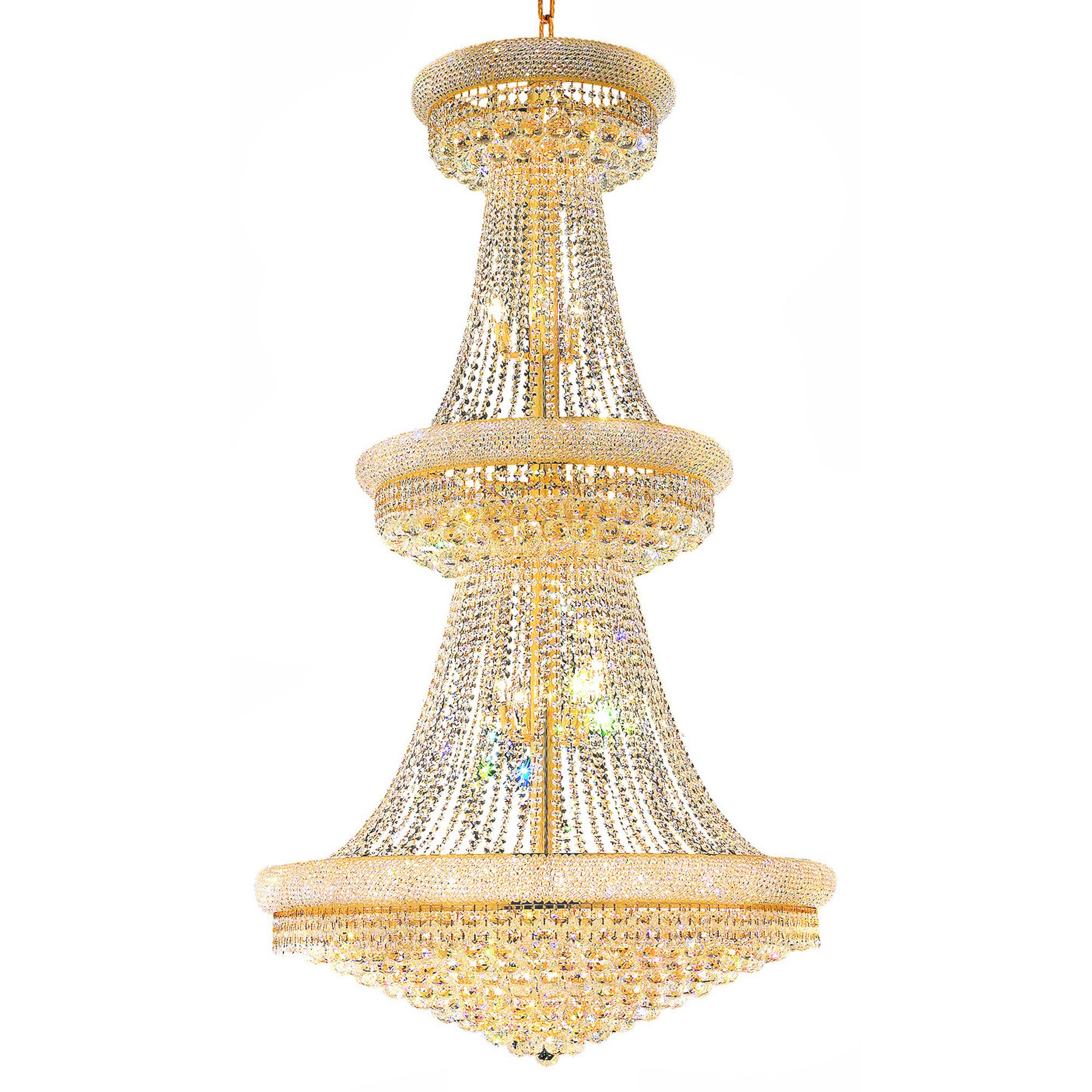 Empire Chandeliers 38 Light Gold Finish