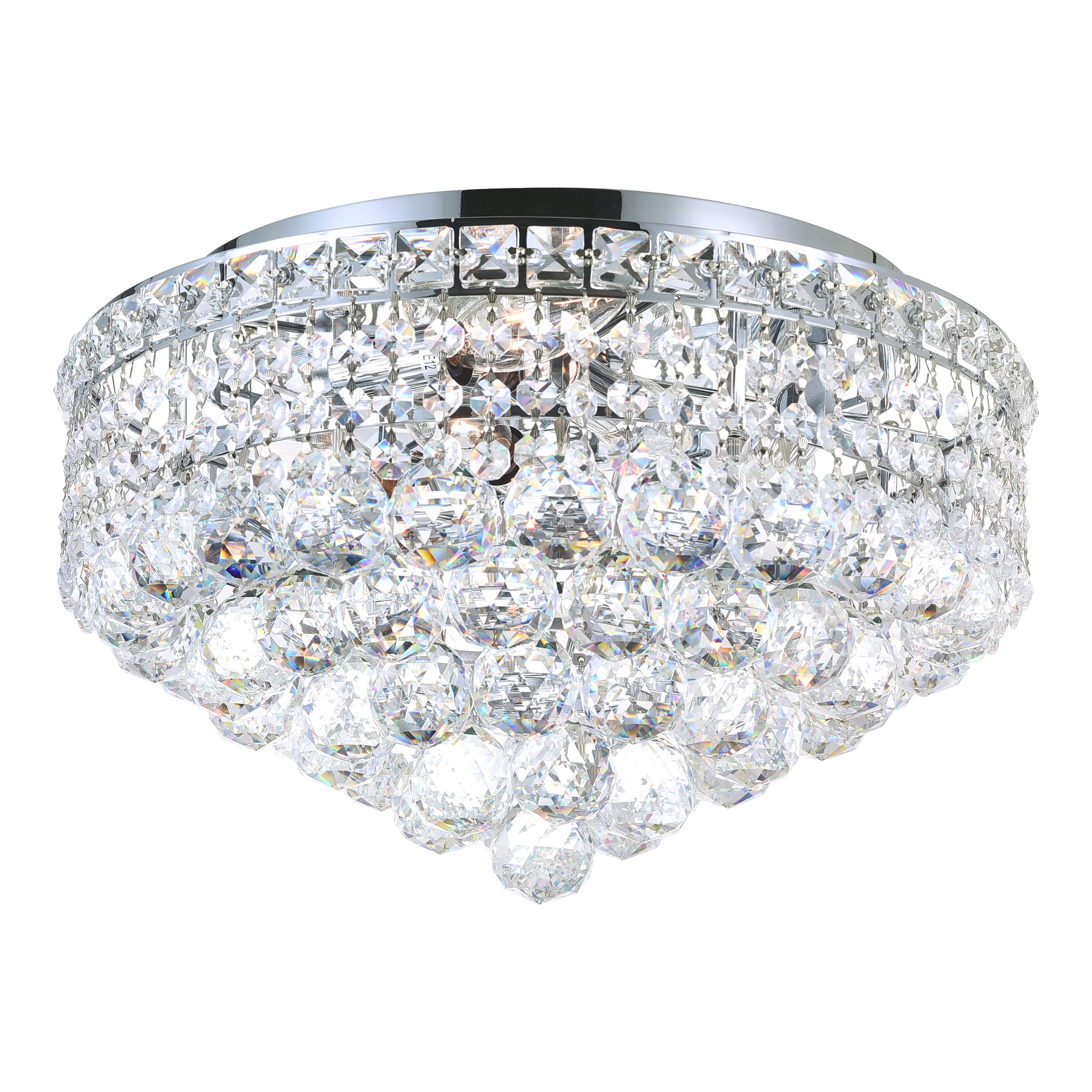 Luminous 5 Light Chrome Flush Mount Ceiling Fixture
