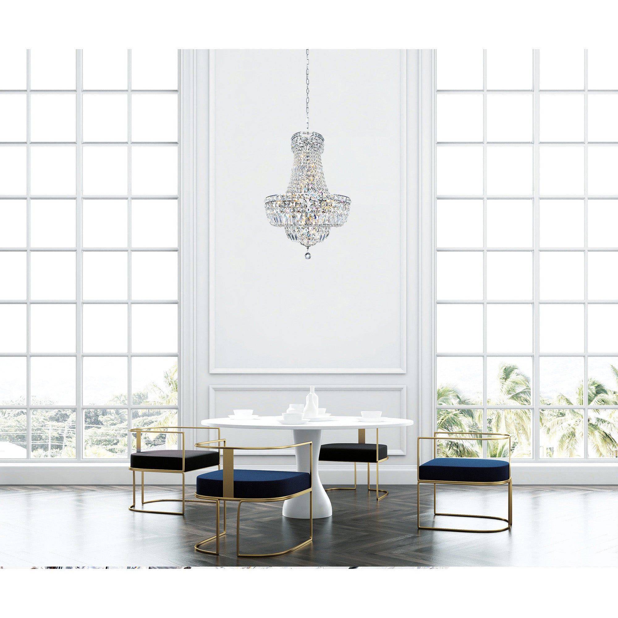 Stefania Chandeliers 8 Light Chrome