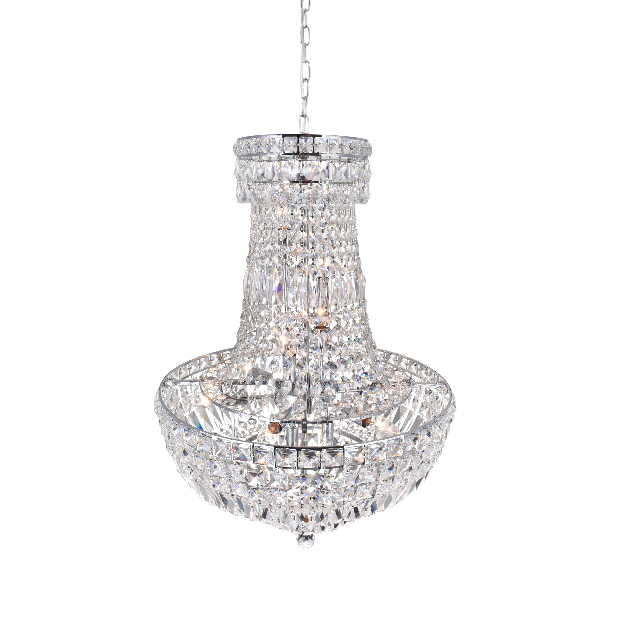 Stefania Chandeliers 13 Light Chrome Crystal