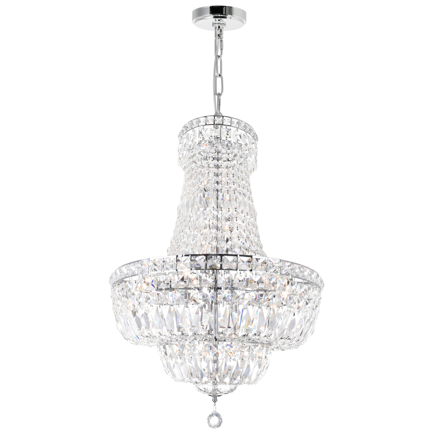 Stefania Chandeliers 20 Lights Chrome