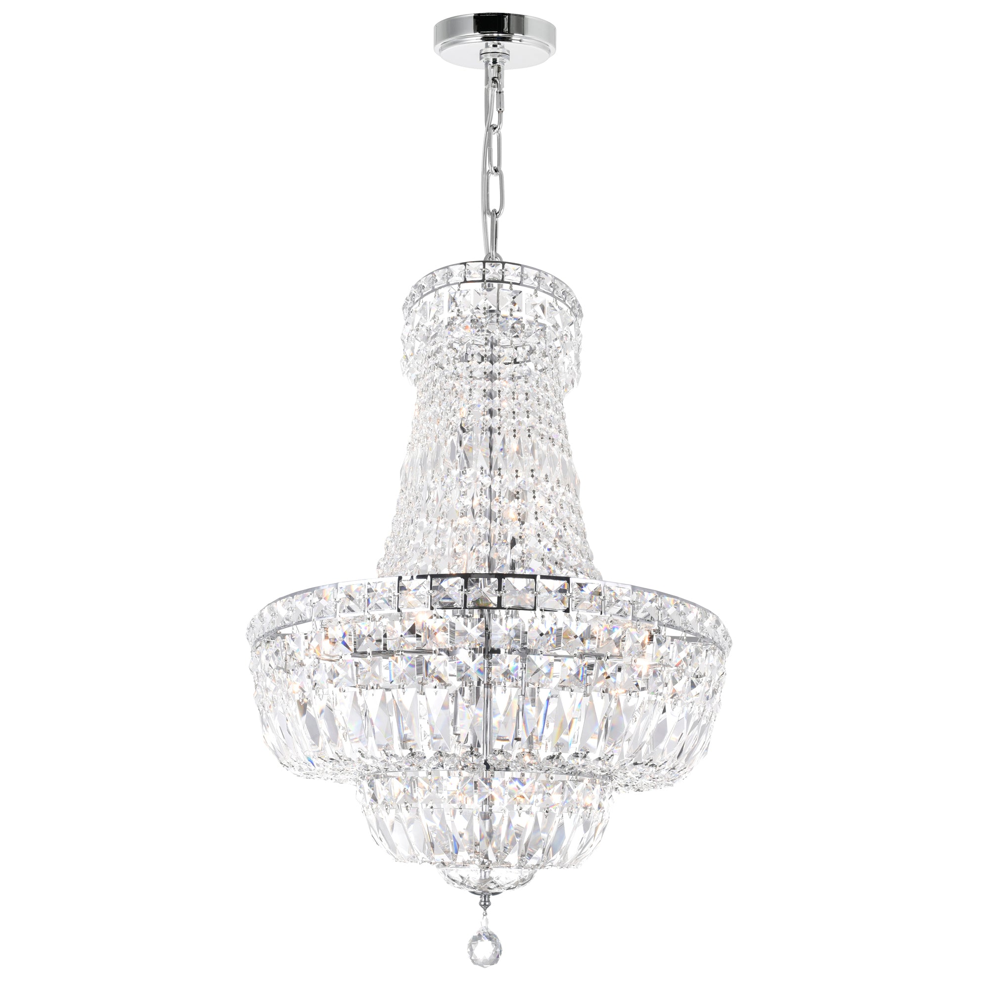 Stefania Chandeliers 20 Lights Chrome