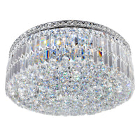 Colosseum 10 Light Chrome Flush Mount with Crystals