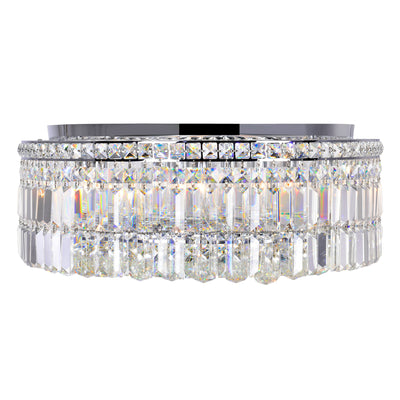 Colosseum 10 Light Chrome Flush Mount with Crystals