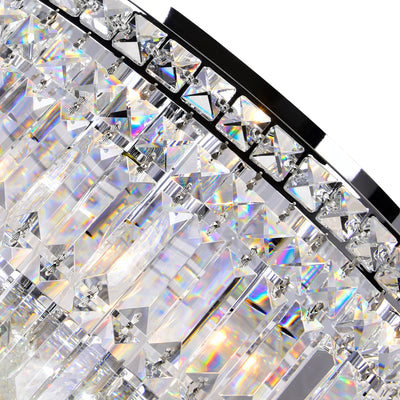 Colosseum 10 Light Chrome Flush Mount with Crystals