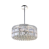 Colosseum 8 Light Chrome Chandelier Down Fixture with Crystals