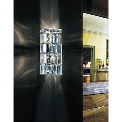 Colosseum 2 Light Bathroom Sconce with Crystal Accents