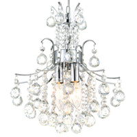 Princess Chandeliers 3 Light Chrome Crystal