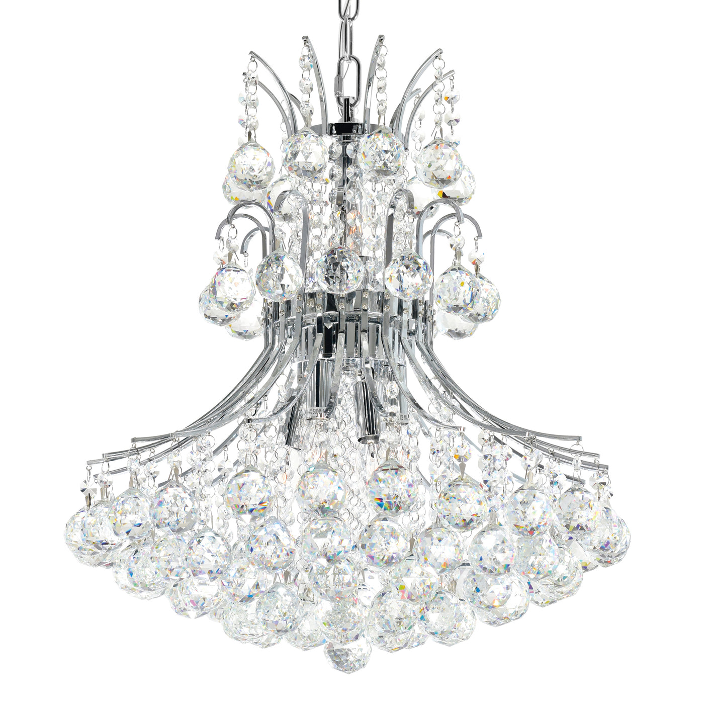 Princess Chandeliers 8 Light Chrome Crystal