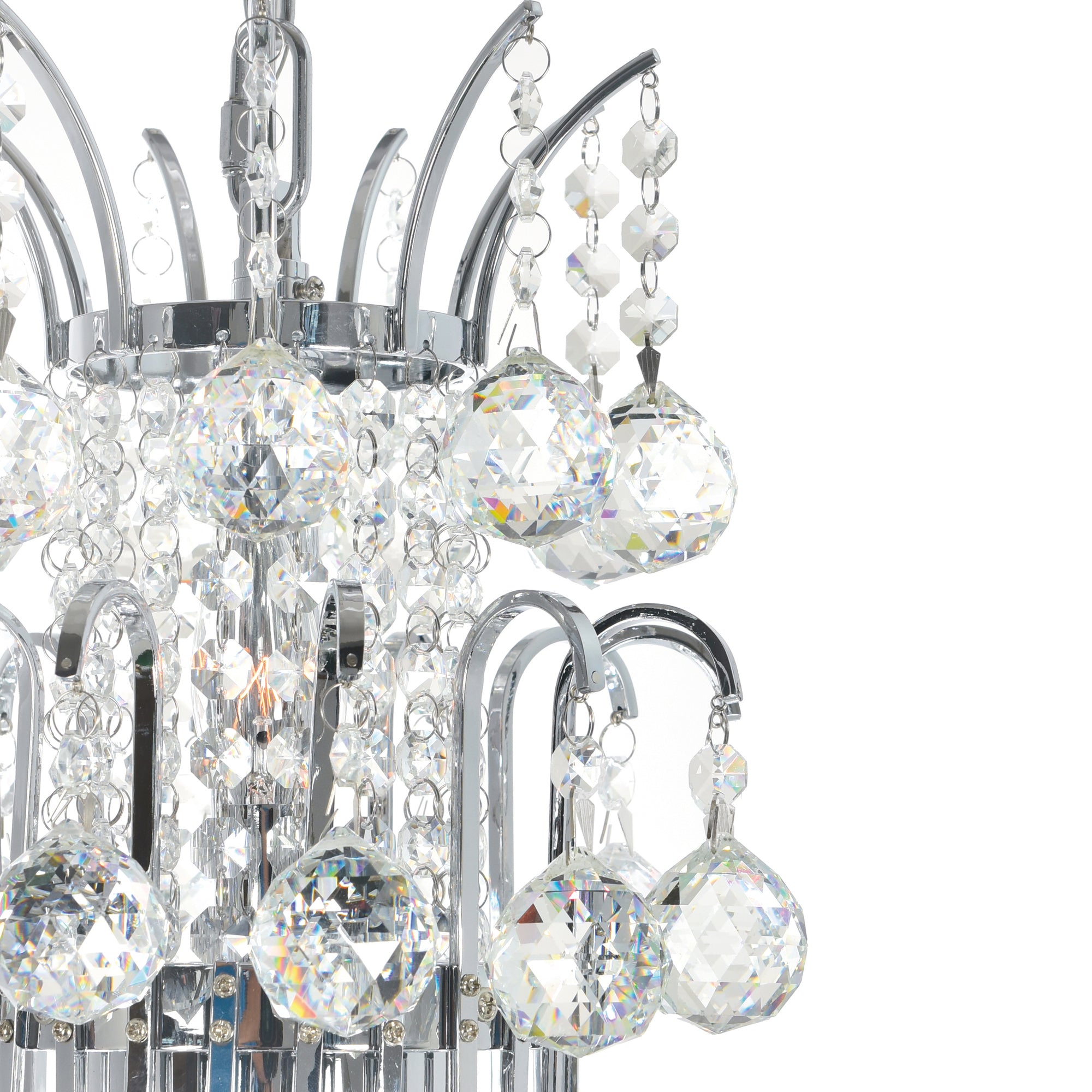 Princess Chandeliers 8 Light Chrome Crystal