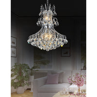 Princess Chandeliers 8 Light Chrome Crystal
